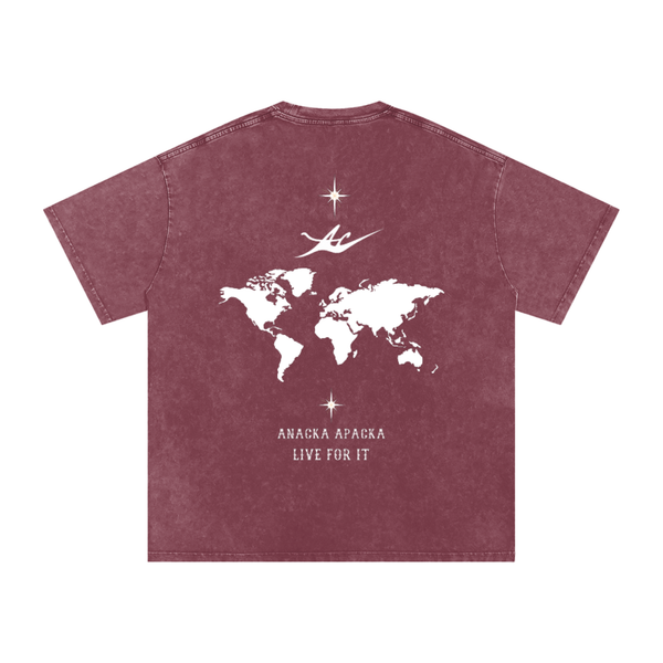 Unisex Snow Washed Oversized Cotton T-Shirt