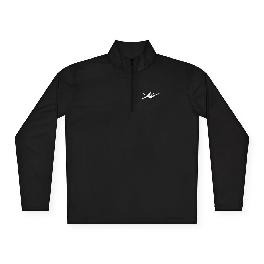 Unisex Embroidered Logo Quarter-Zip Performance Pullover