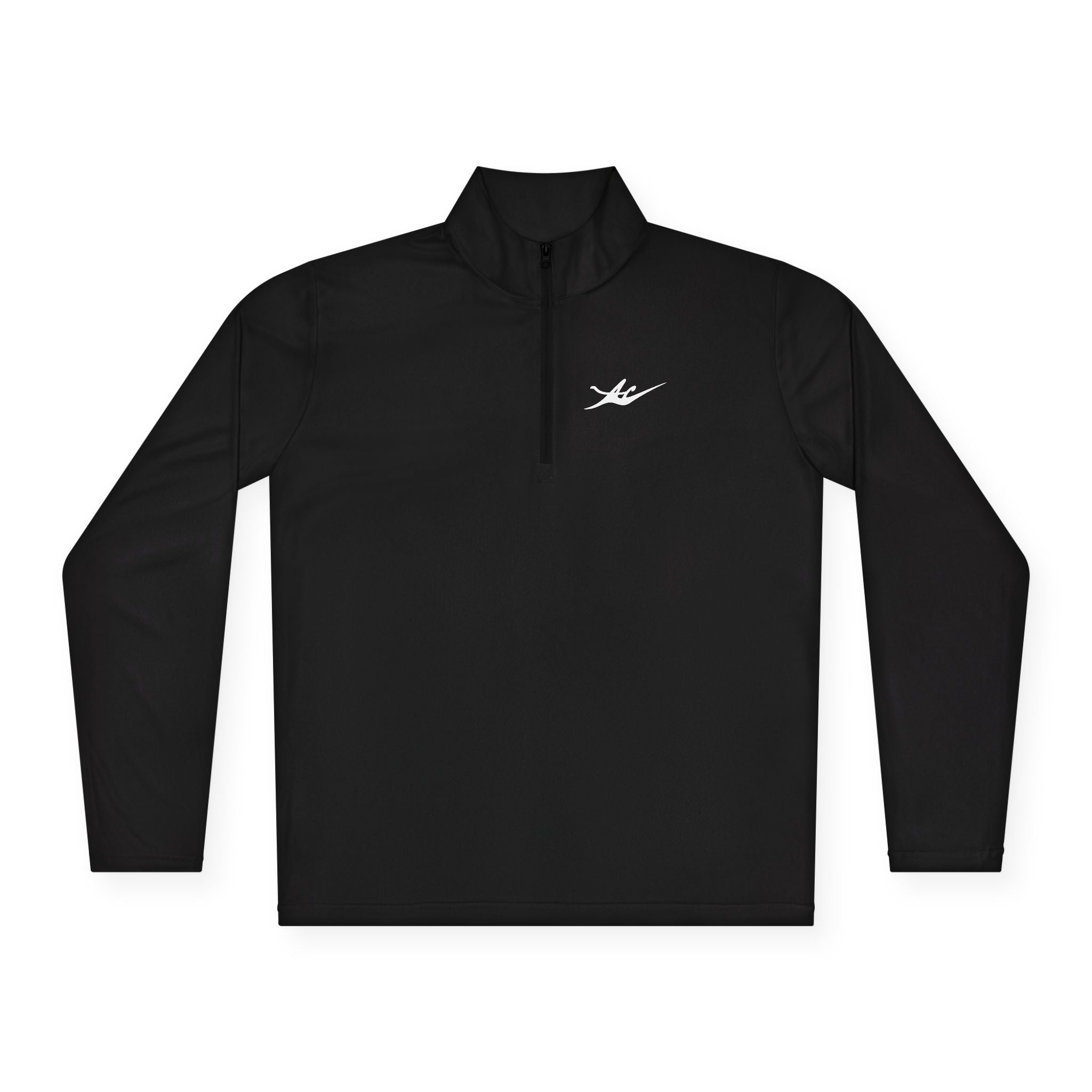 Unisex Embroidered Logo Quarter-Zip Performance Pullover