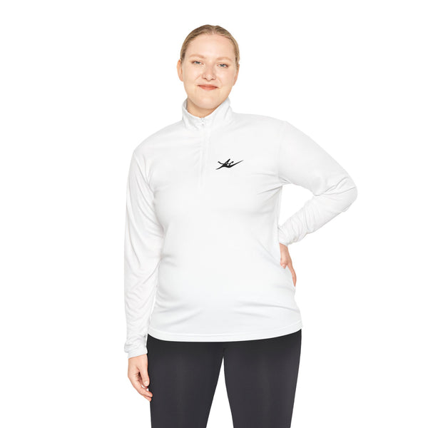 Unisex Embroidered Logo Quarter-Zip Performance Pullover