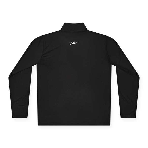 Unisex Embroidered Logo Quarter-Zip Performance Pullover