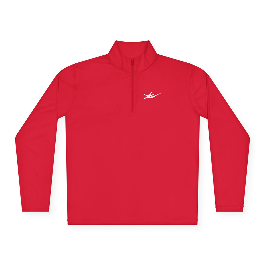 Unisex Embroidered Logo Quarter-Zip Performance Pullover