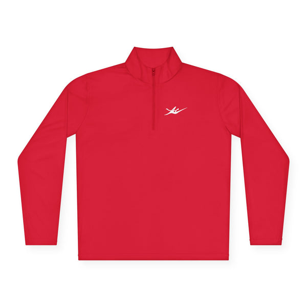 Unisex Embroidered Logo Quarter-Zip Performance Pullover