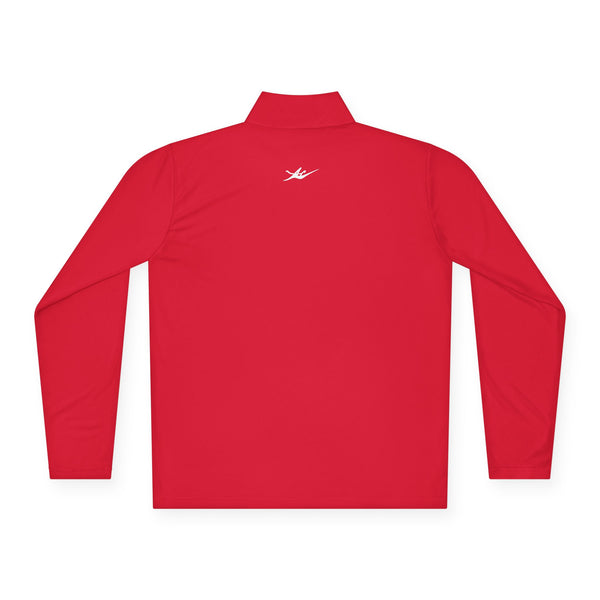 Unisex Embroidered Logo Quarter-Zip Performance Pullover