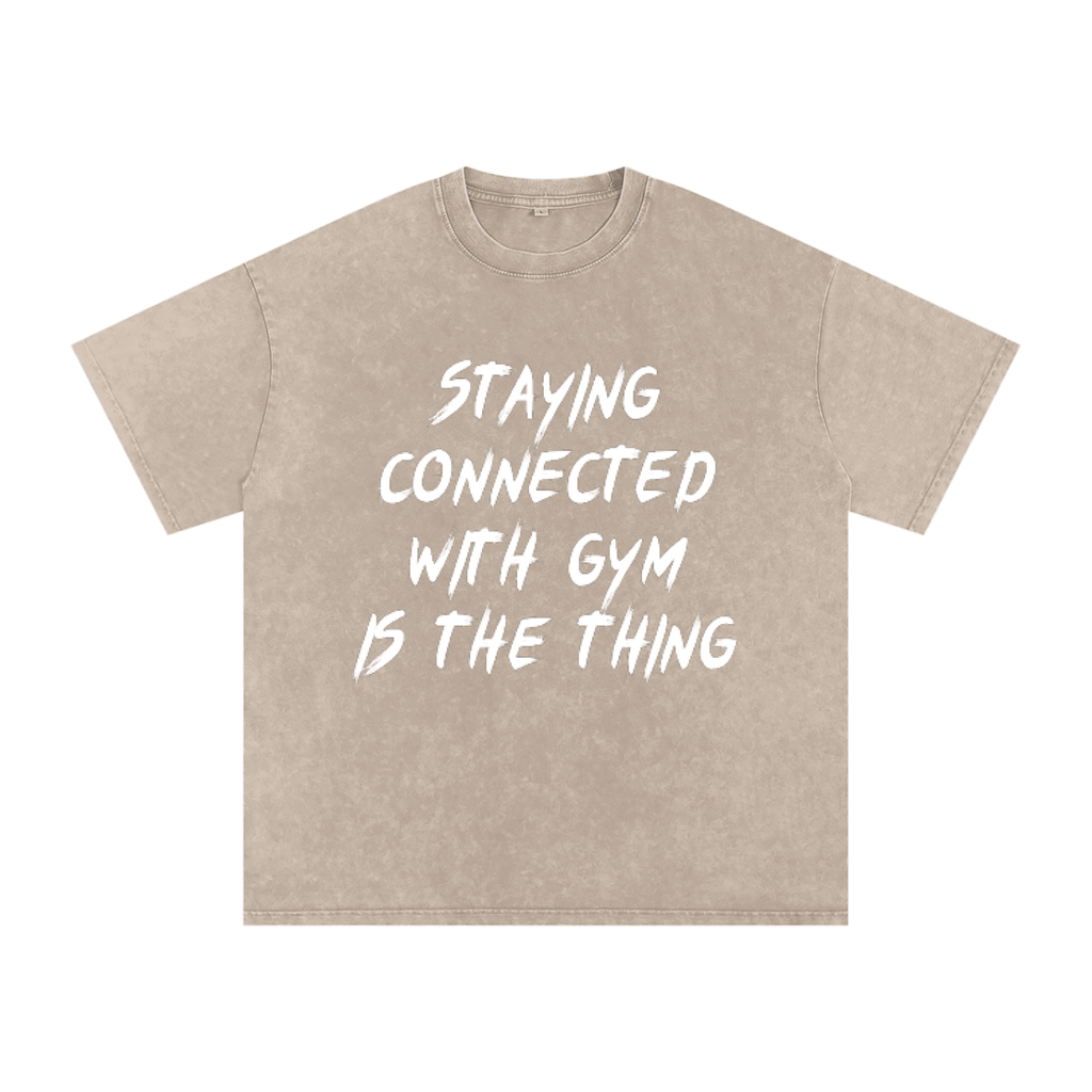 Unisex Snow Washed Oversized Cotton T-Shirt