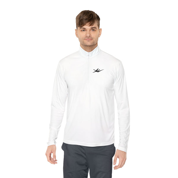 Unisex Embroidered Logo Quarter-Zip Performance Pullover