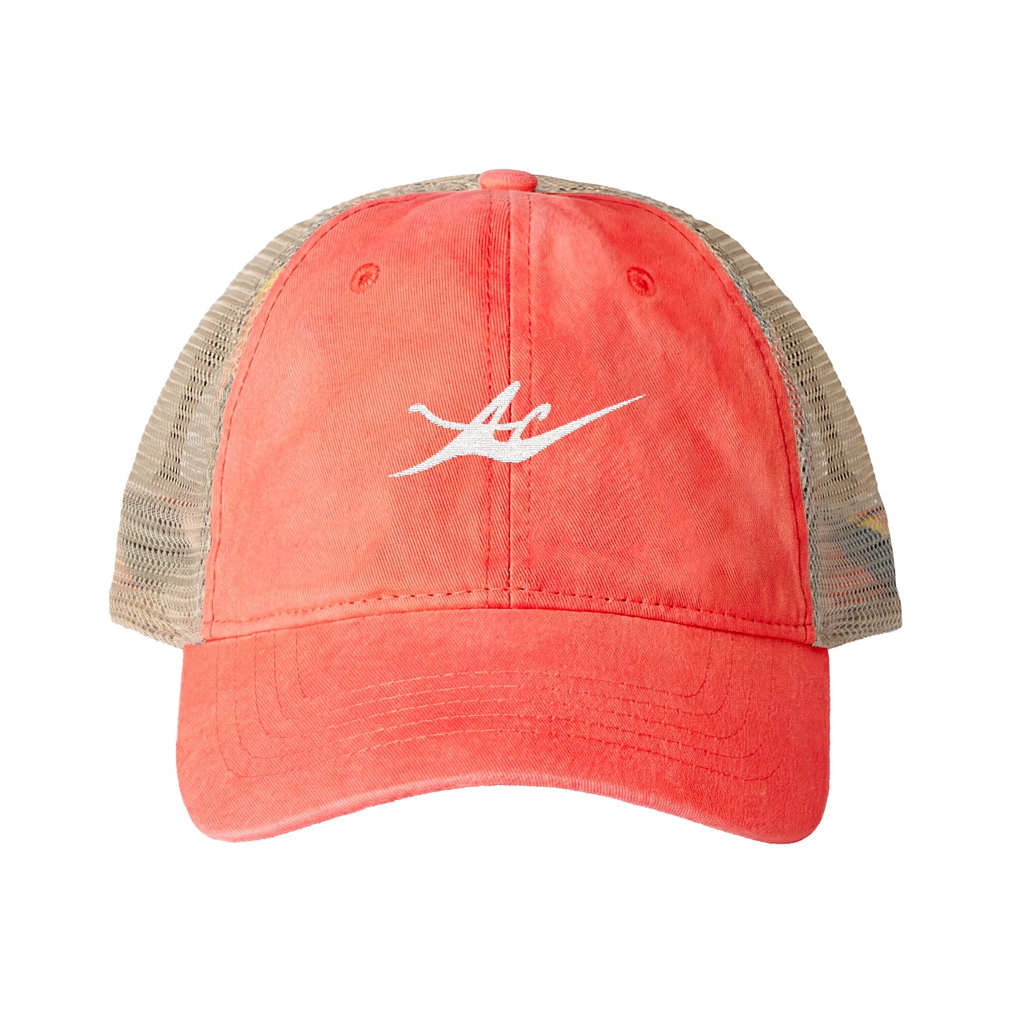 Women's Washed Mesh-Back Cap with Embroidered Logo
