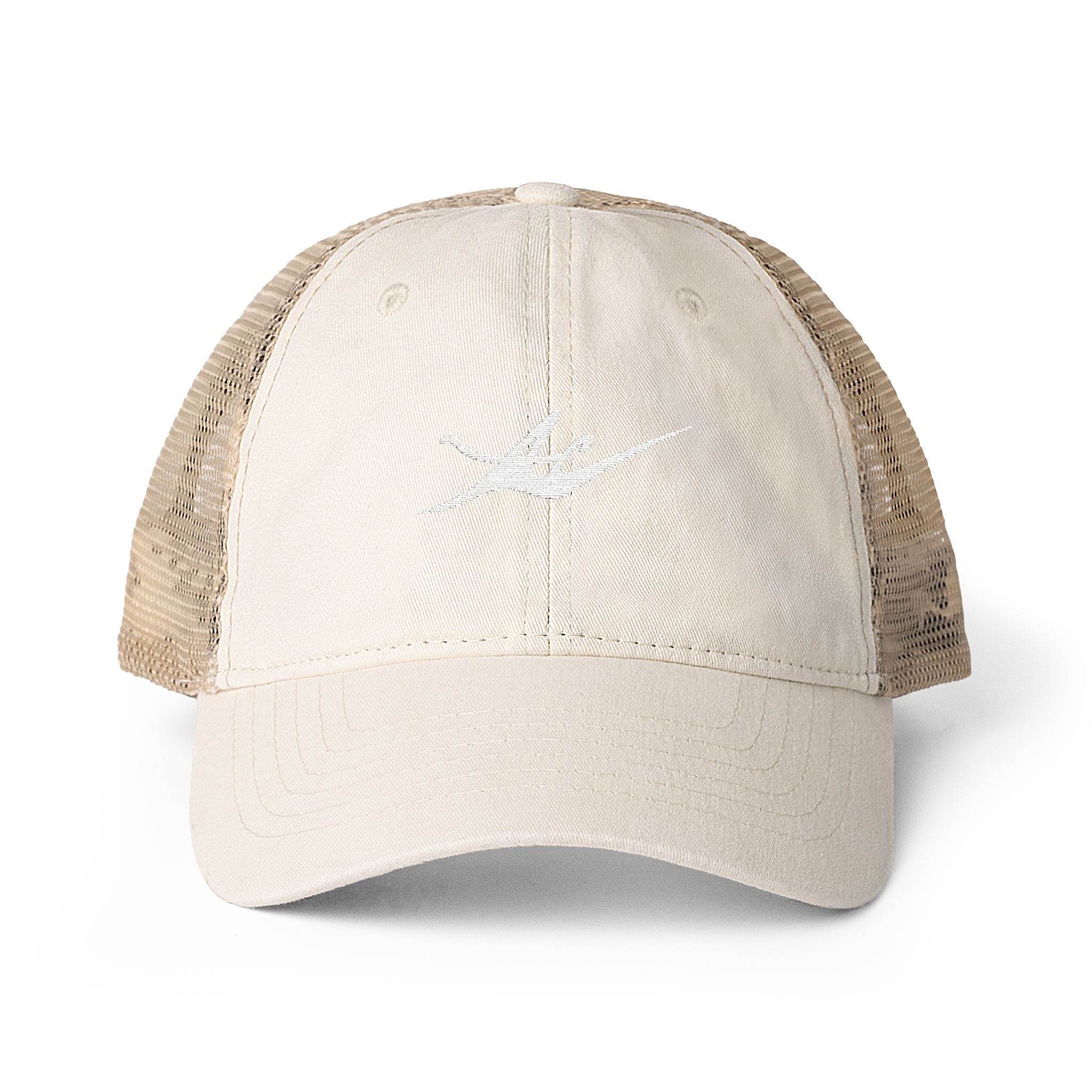 Women's Washed Mesh-Back Cap with Embroidered Logo