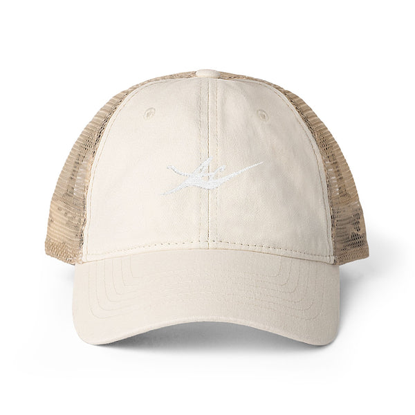 Women's Washed Mesh-Back Cap with Embroidered Logo