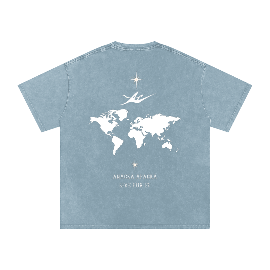 Unisex Snow Washed Oversized Cotton T-Shirt