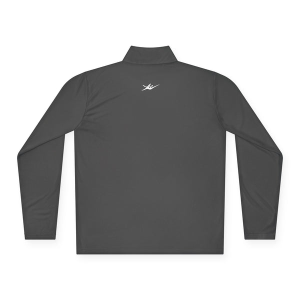 Unisex Embroidered Logo Quarter-Zip Performance Pullover