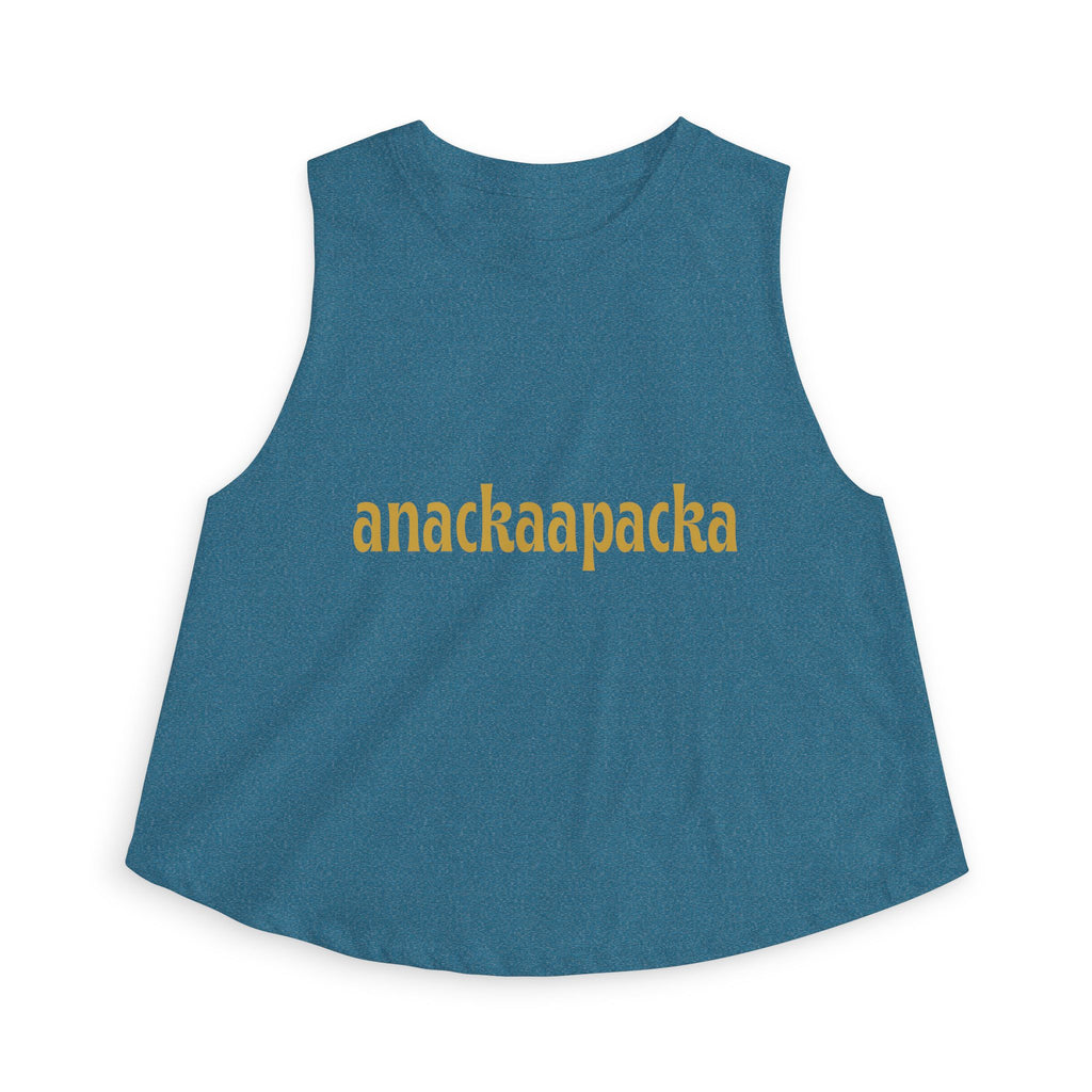 Women's Retro Script Graphic Crop Tank Top