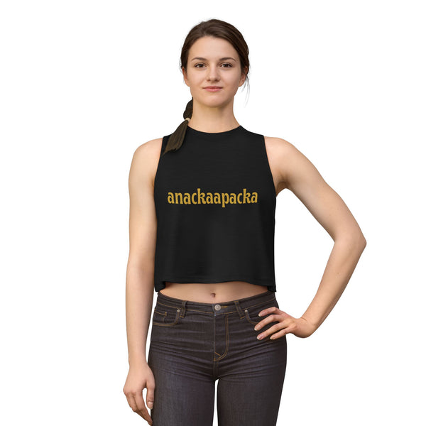 Women's Retro Script Graphic Crop Tank Top