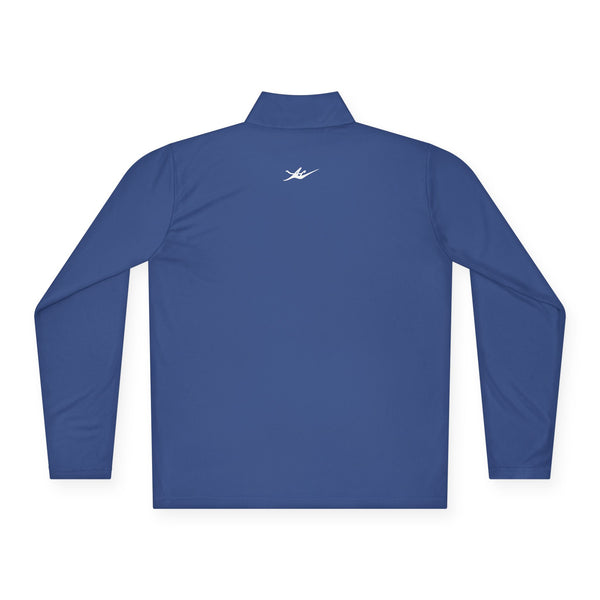 Unisex Embroidered Logo Quarter-Zip Performance Pullover