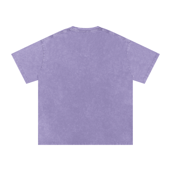 Unisex Snow Washed Oversized Cotton T-Shirt - Live for it