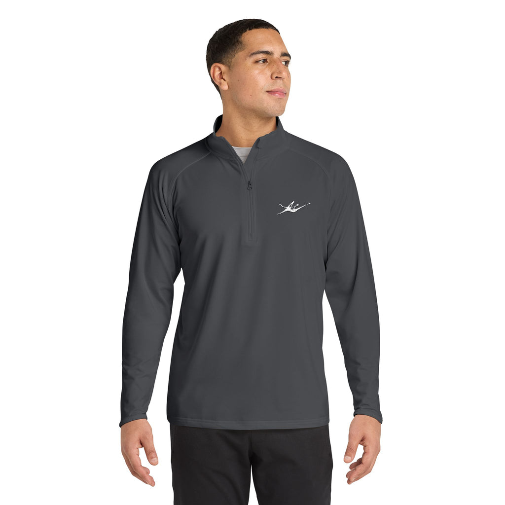 Men's Embroidered Kayak Quarter-Zip Pullover | Lightweight Moisture-Wicking Performance Top