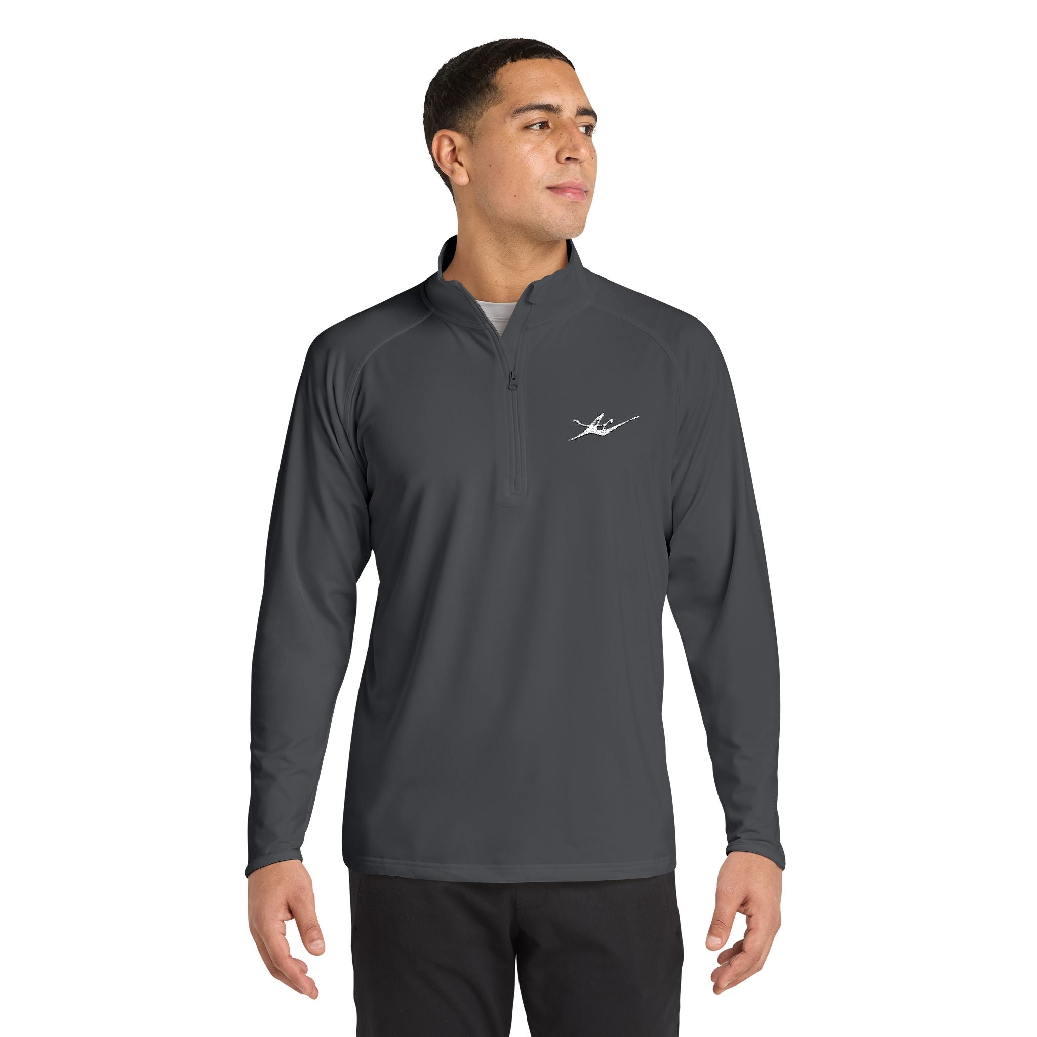 Men's Embroidered Kayak Quarter-Zip Pullover | Lightweight Moisture-Wicking Performance Top