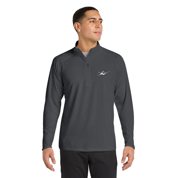 Men's Embroidered Kayak Quarter-Zip Pullover | Lightweight Moisture-Wicking Performance Top