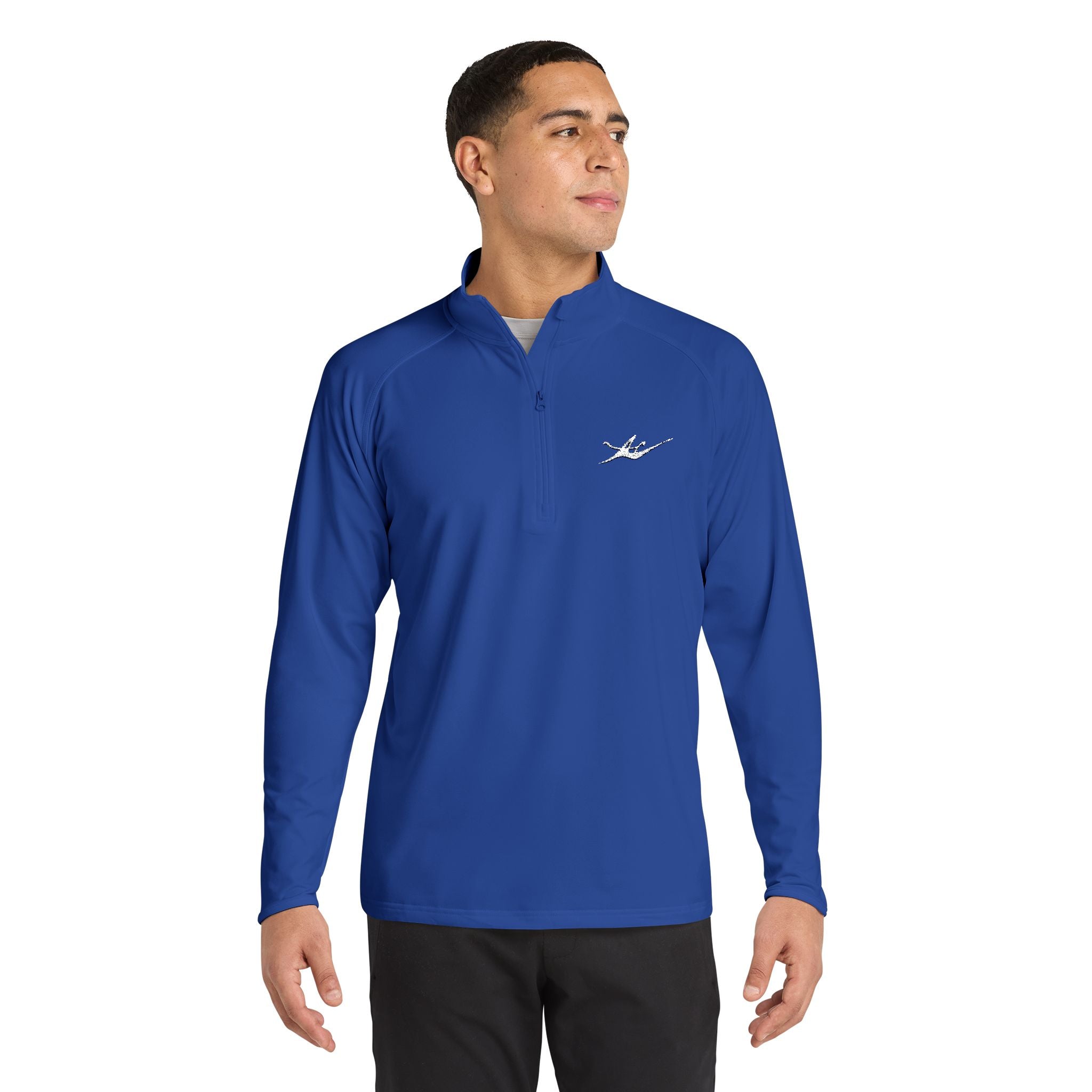 Men's Embroidered Kayak Quarter-Zip Pullover | Lightweight Moisture-Wicking Performance Top