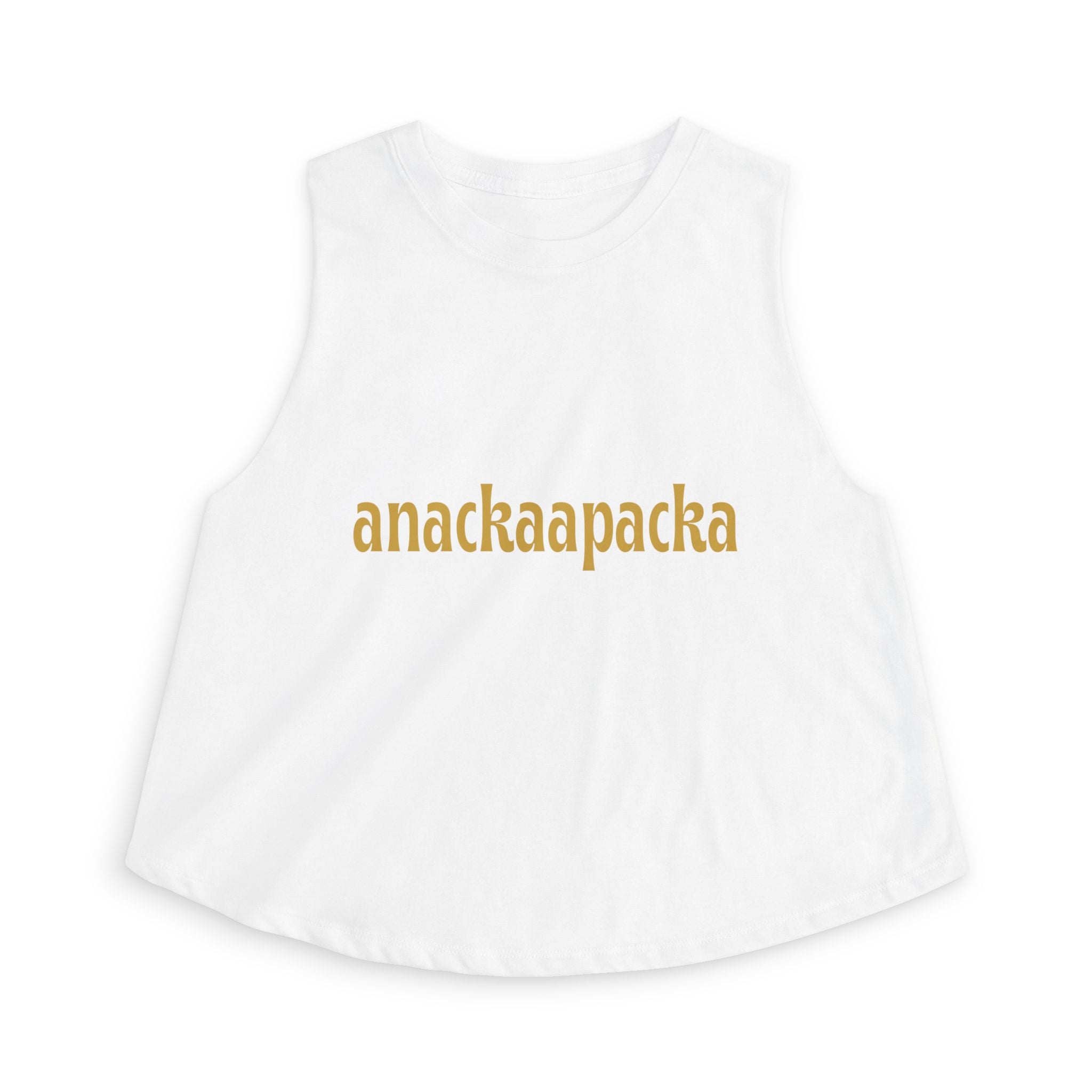 Women's Retro Script Graphic Crop Tank Top