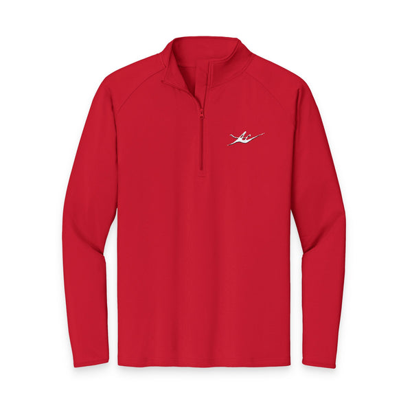 Men's Embroidered Kayak Quarter-Zip Pullover | Lightweight Moisture-Wicking Performance Top