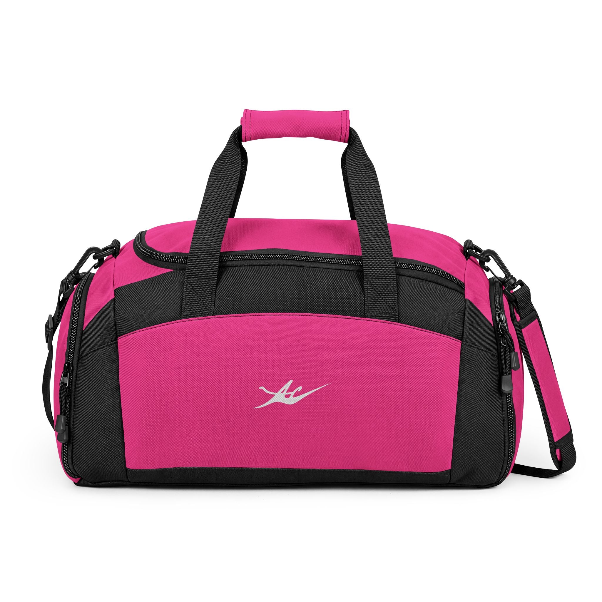 Black Performance Gym Duffle Bag with Adjustable Shoulder Strap