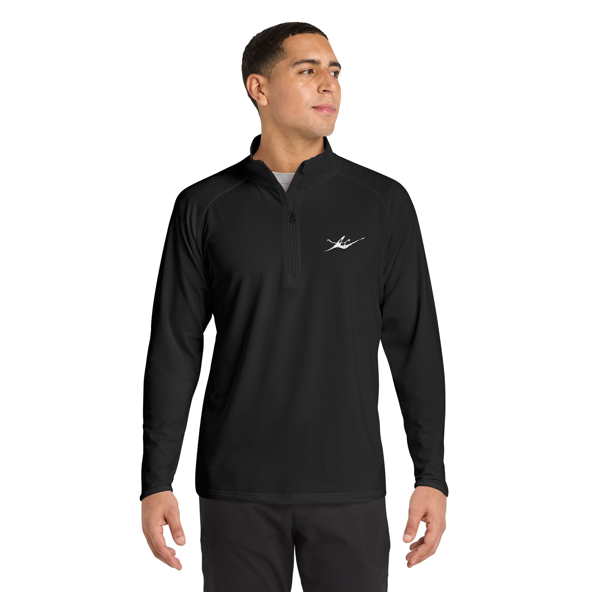 Men's Embroidered Kayak Quarter-Zip Pullover | Lightweight Moisture-Wicking Performance Top