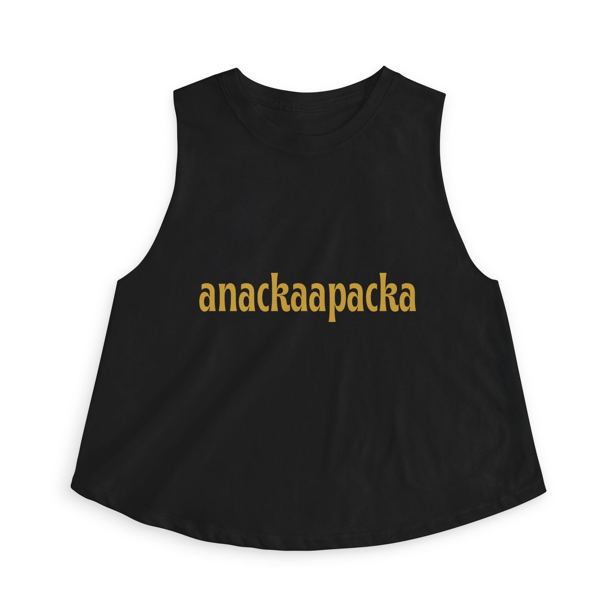Women's Retro Script Graphic Crop Tank Top