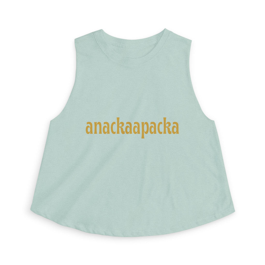 Women's Retro Script Graphic Crop Tank Top