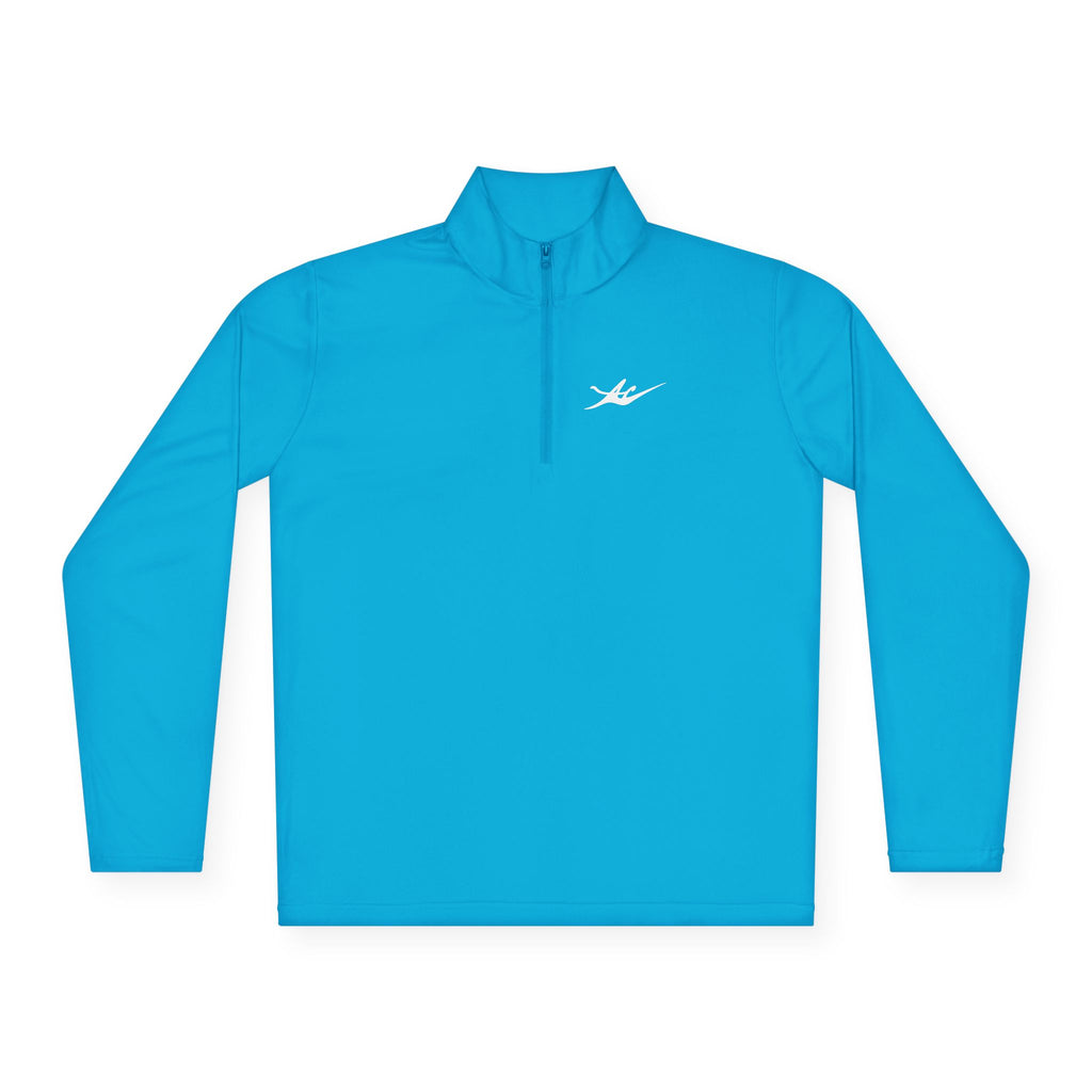 Unisex Embroidered Logo Quarter-Zip Performance Pullover