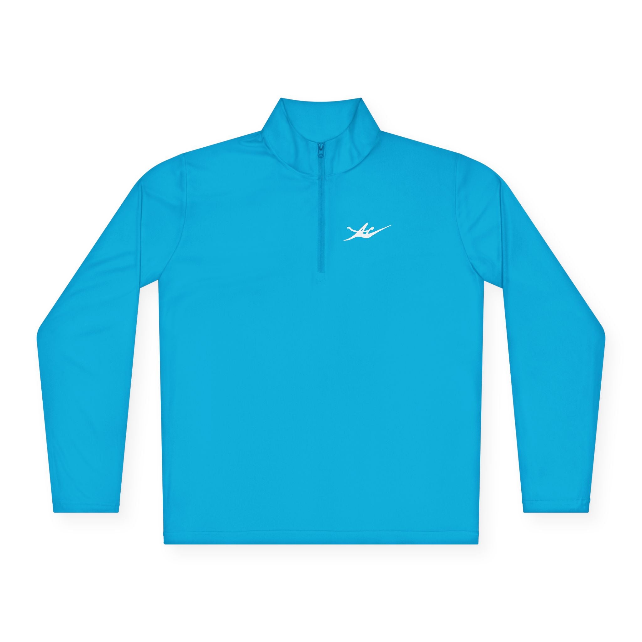 Unisex Embroidered Logo Quarter-Zip Performance Pullover