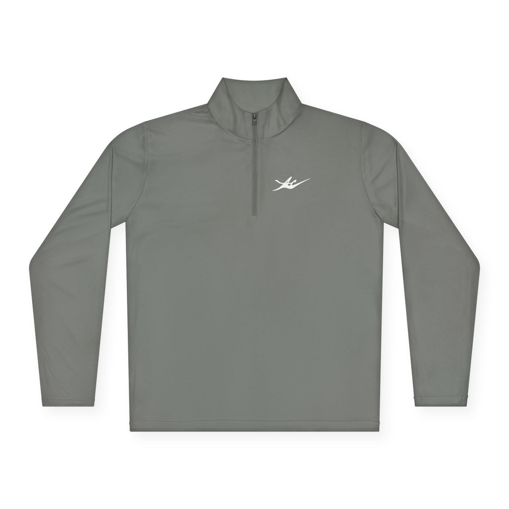Unisex Embroidered Logo Quarter-Zip Performance Pullover