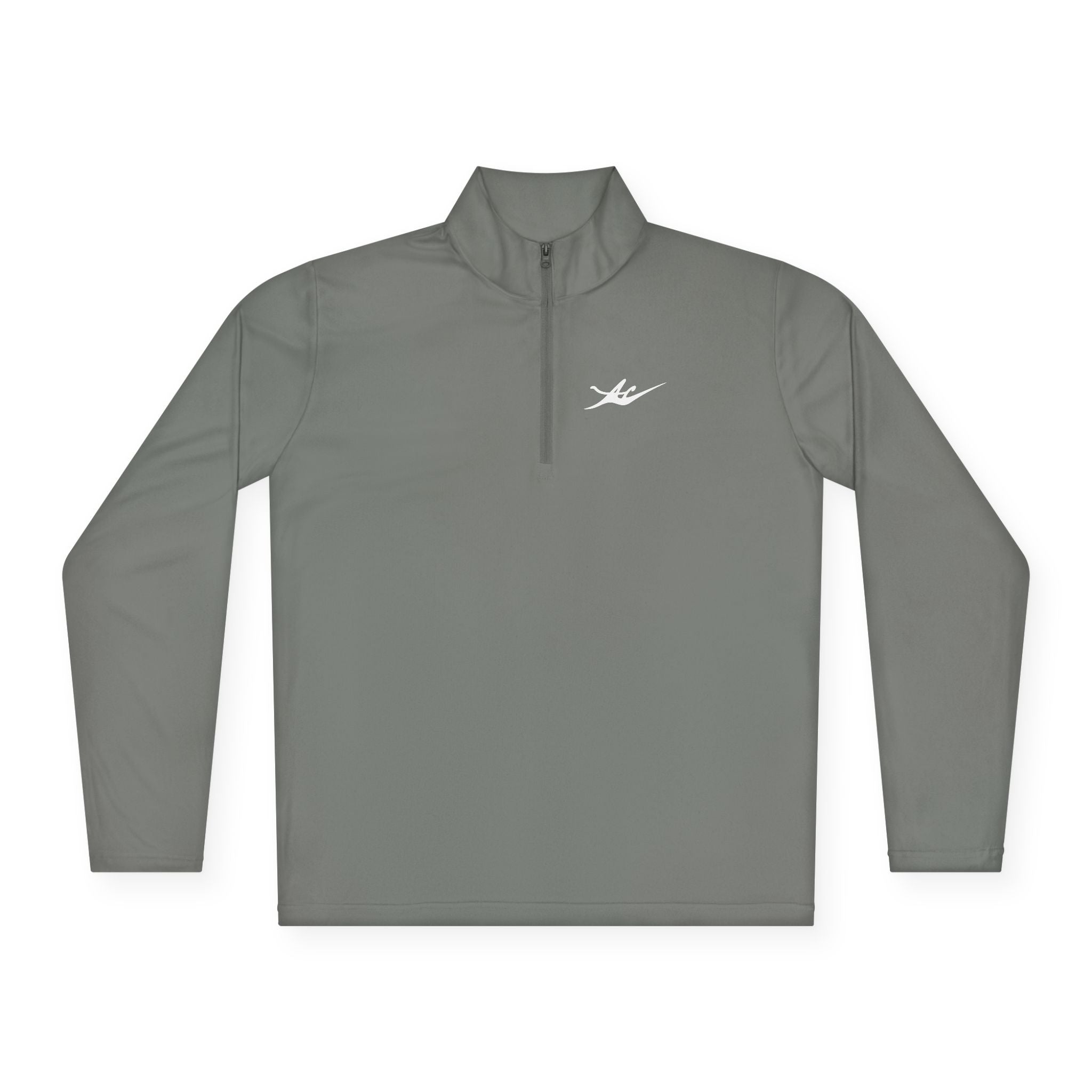 Unisex Embroidered Logo Quarter-Zip Performance Pullover