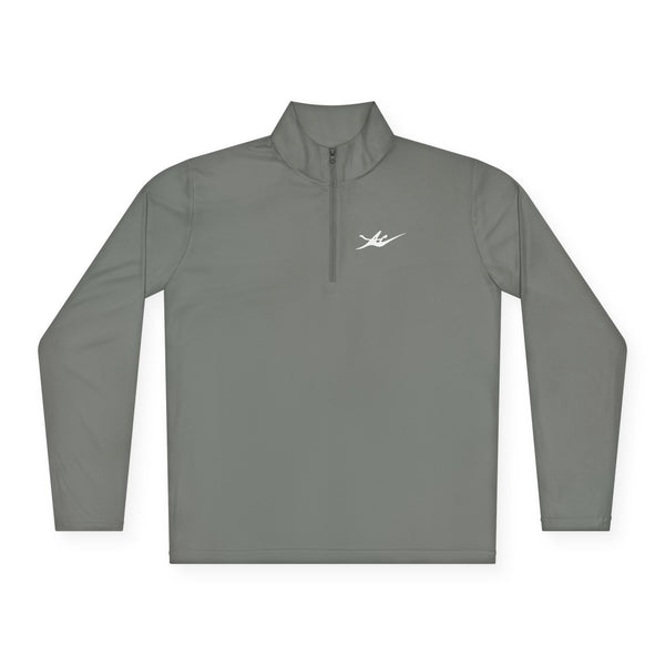 Unisex Embroidered Logo Quarter-Zip Performance Pullover