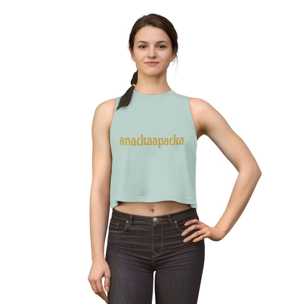 Women's Retro Script Graphic Crop Tank Top