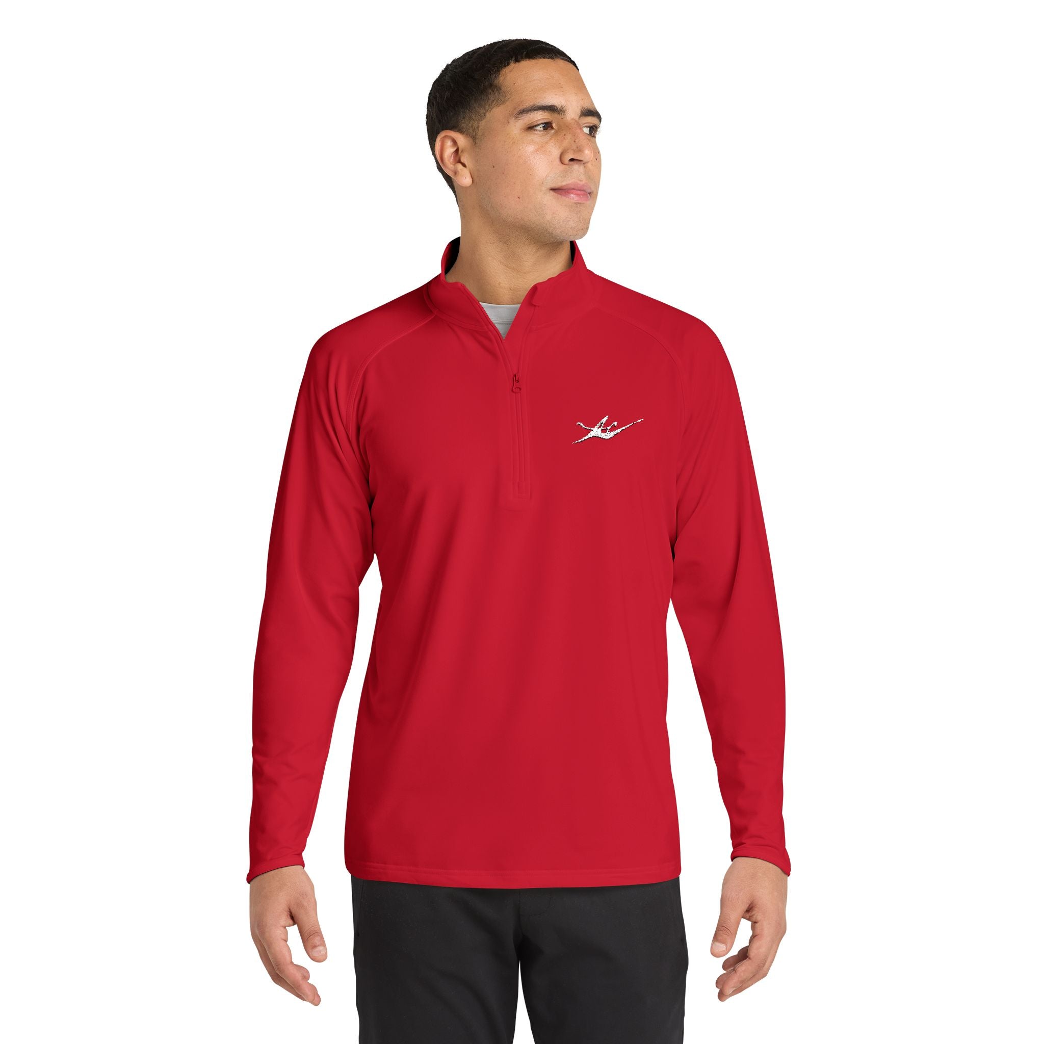 Men's Embroidered Kayak Quarter-Zip Pullover | Lightweight Moisture-Wicking Performance Top