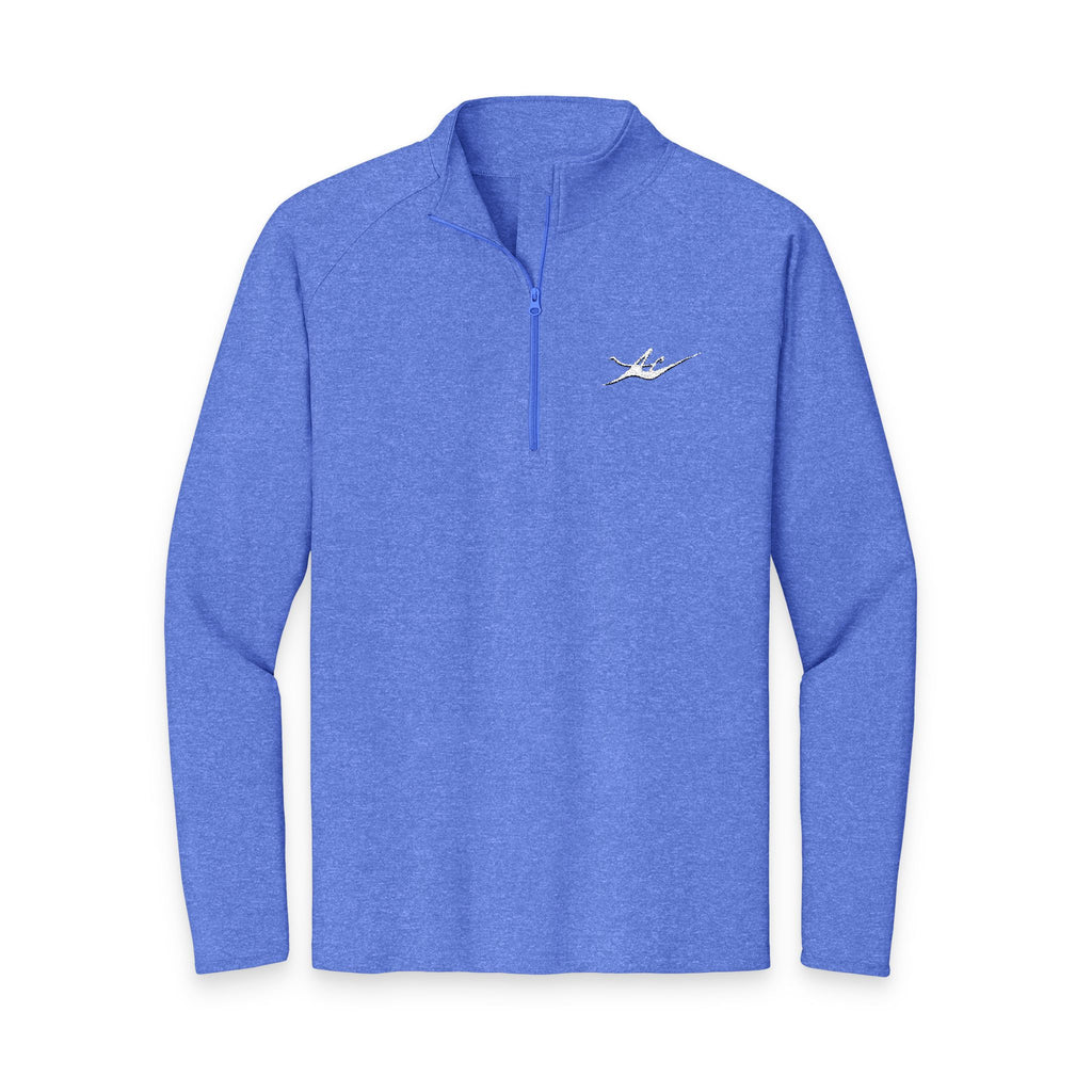 Men's Embroidered Kayak Quarter-Zip Pullover | Lightweight Moisture-Wicking Performance Top