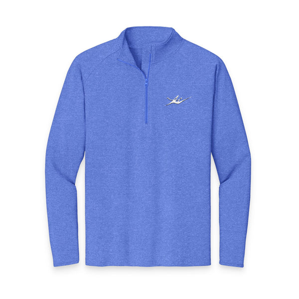 Men's Embroidered Kayak Quarter-Zip Pullover | Lightweight Moisture-Wicking Performance Top