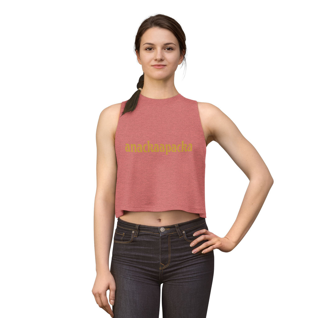 Women's Retro Script Graphic Crop Tank Top