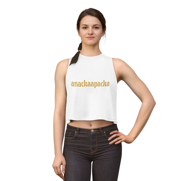 Women's Retro Script Graphic Crop Tank Top