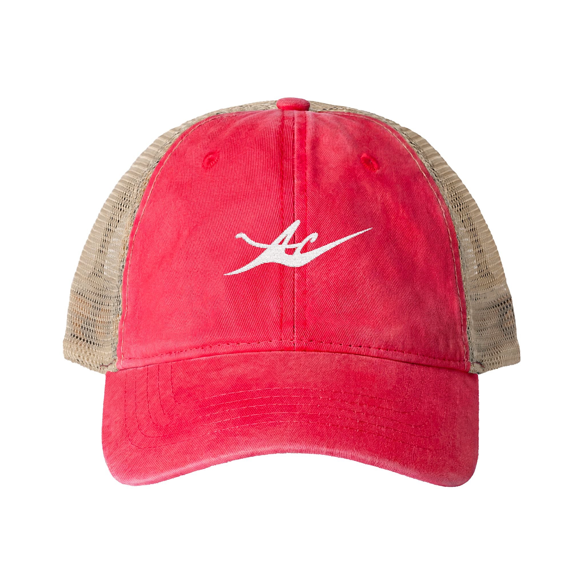 Women's Washed Mesh-Back Cap with Embroidered Logo