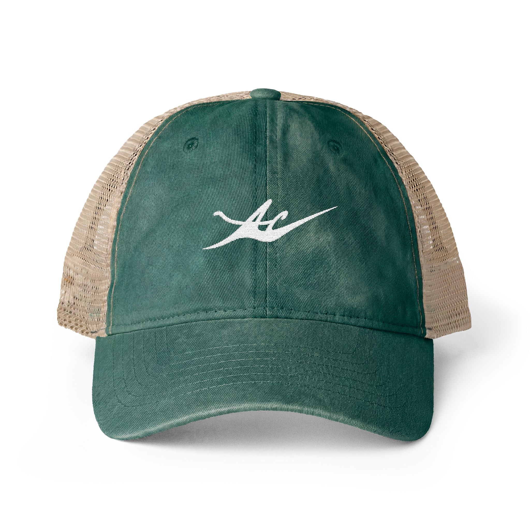 Women's Washed Mesh-Back Cap with Embroidered Logo