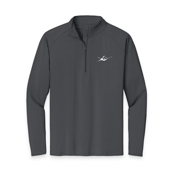 Men's Embroidered Kayak Quarter-Zip Pullover | Lightweight Moisture-Wicking Performance Top