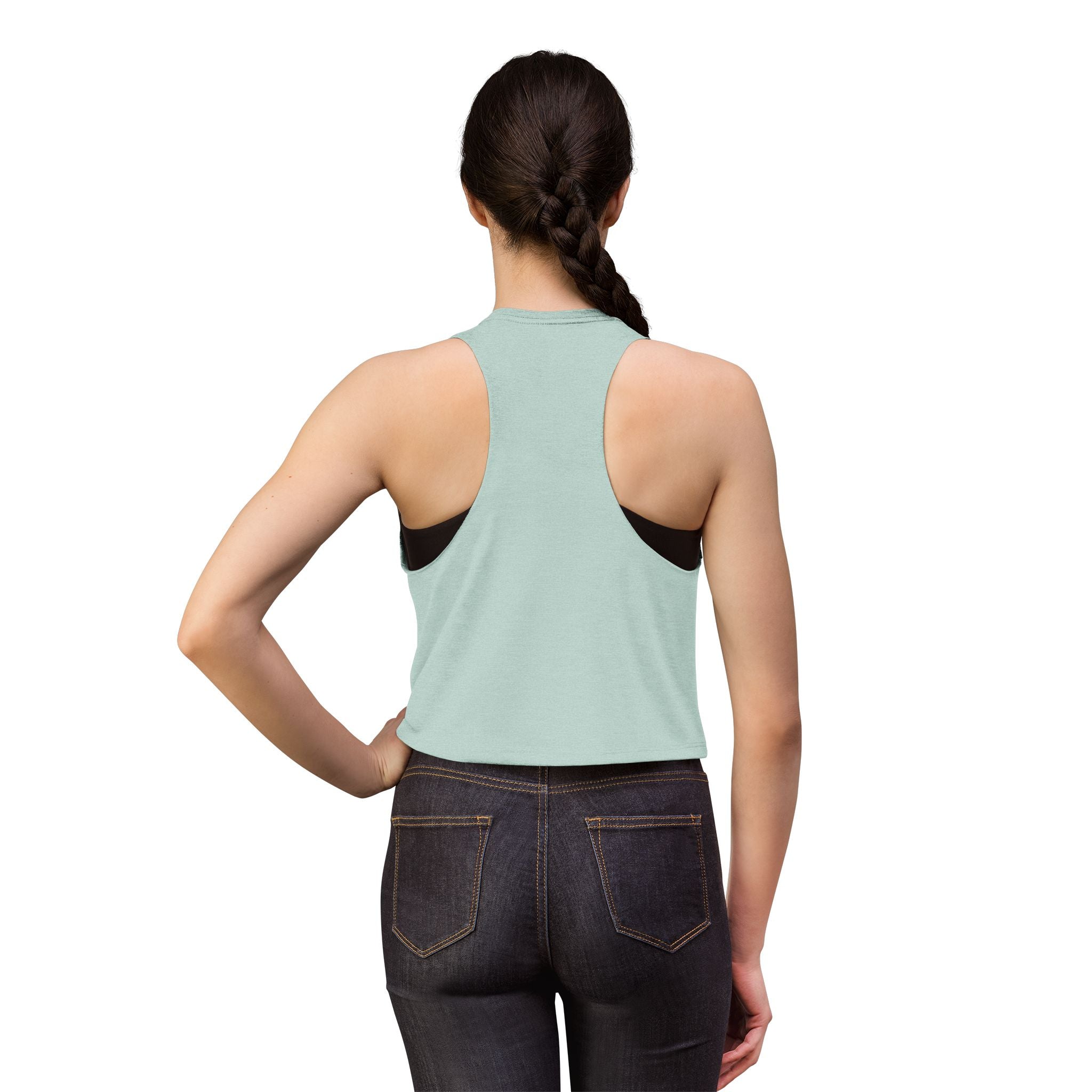 Women's Retro Script Graphic Crop Tank Top