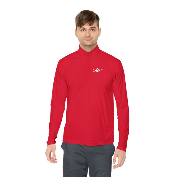 Unisex Embroidered Logo Quarter-Zip Performance Pullover