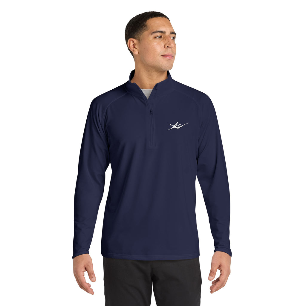 Men's Embroidered Kayak Quarter-Zip Pullover | Lightweight Moisture-Wicking Performance Top