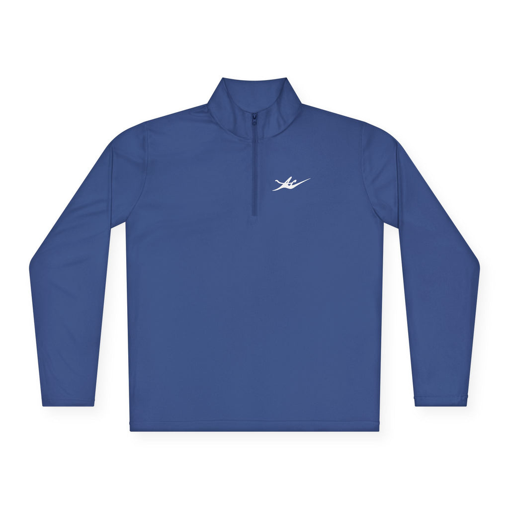 Unisex Embroidered Logo Quarter-Zip Performance Pullover