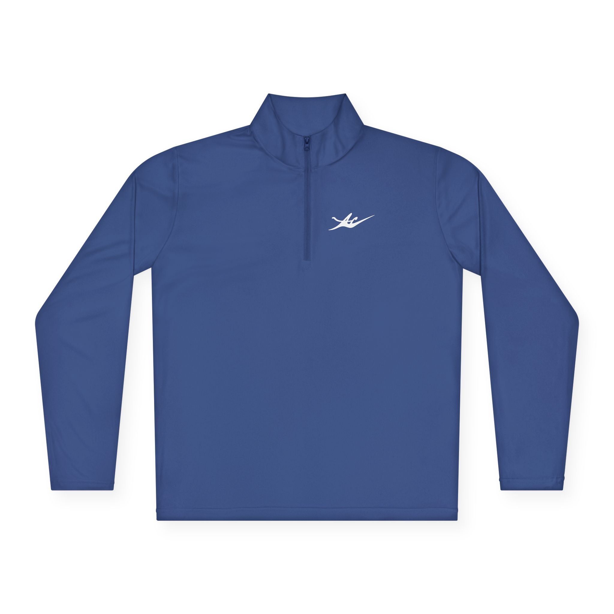Unisex Embroidered Logo Quarter-Zip Performance Pullover