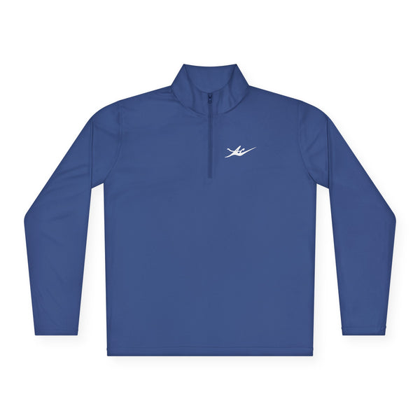 Unisex Embroidered Logo Quarter-Zip Performance Pullover