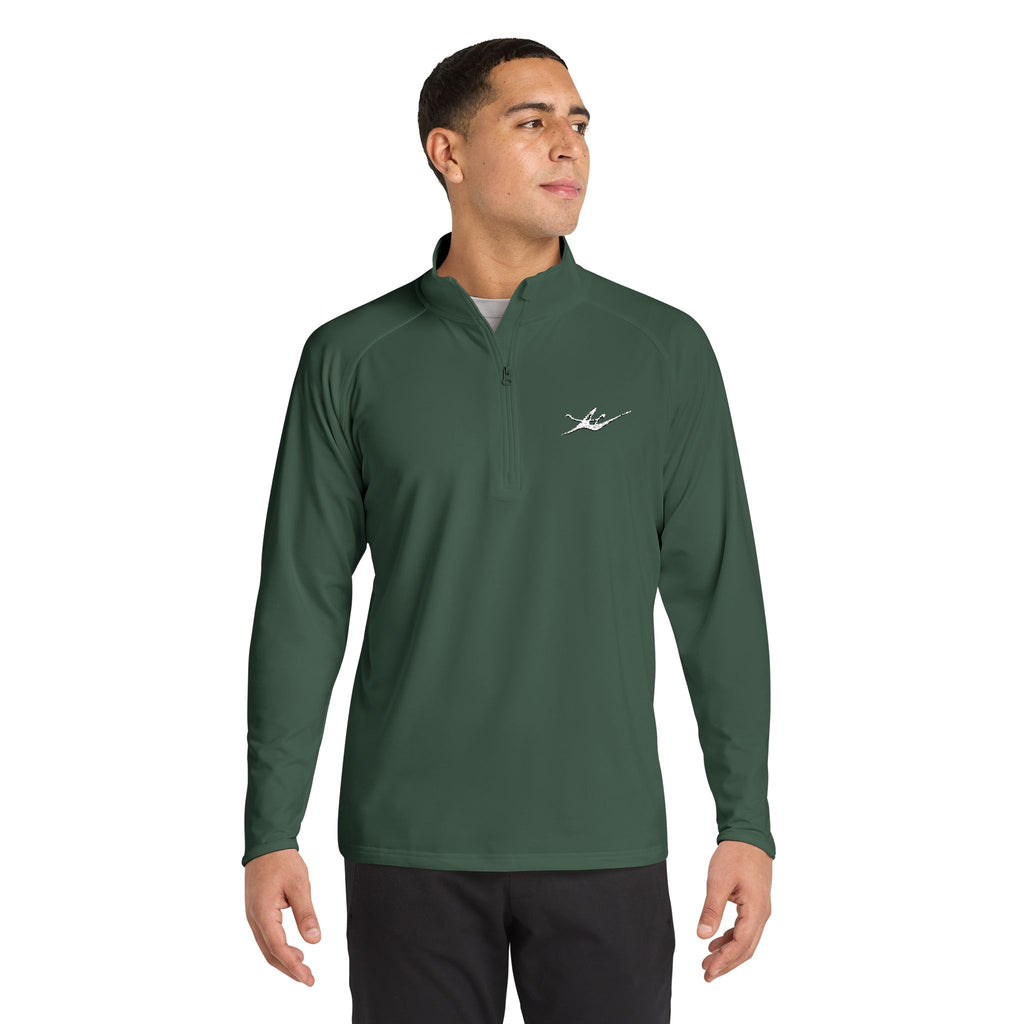 Men's Embroidered Kayak Quarter-Zip Pullover | Lightweight Moisture-Wicking Performance Top